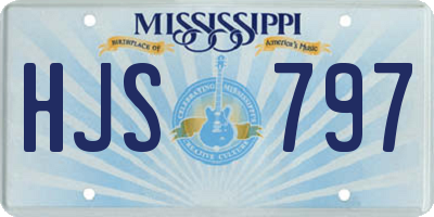 MS license plate HJS797