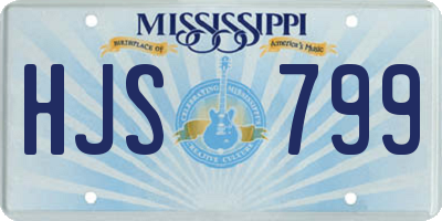 MS license plate HJS799