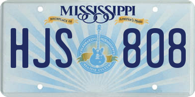 MS license plate HJS808