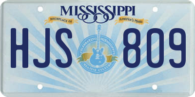 MS license plate HJS809