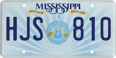 MS license plate HJS810