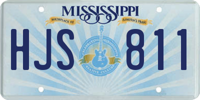 MS license plate HJS811