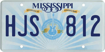MS license plate HJS812