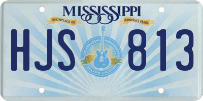 MS license plate HJS813