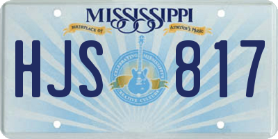 MS license plate HJS817