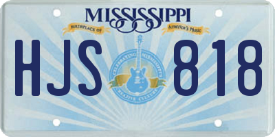 MS license plate HJS818