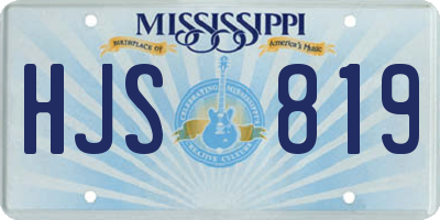 MS license plate HJS819