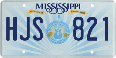 MS license plate HJS821
