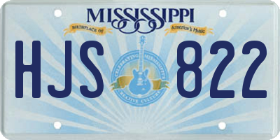 MS license plate HJS822