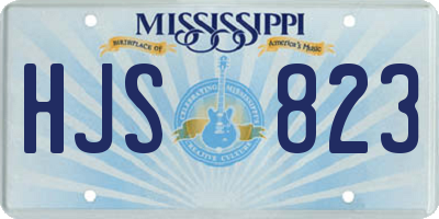 MS license plate HJS823