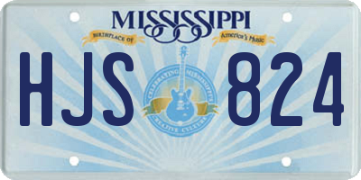 MS license plate HJS824