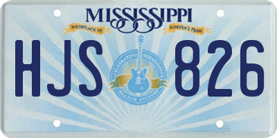 MS license plate HJS826