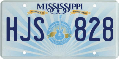 MS license plate HJS828