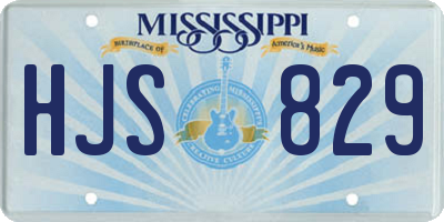 MS license plate HJS829