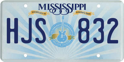 MS license plate HJS832