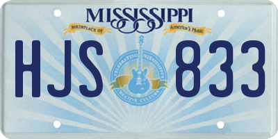 MS license plate HJS833
