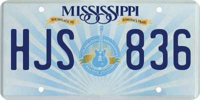 MS license plate HJS836