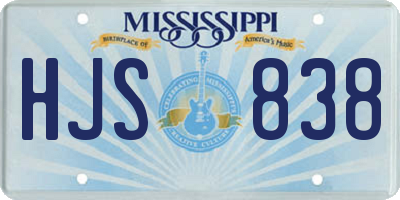 MS license plate HJS838
