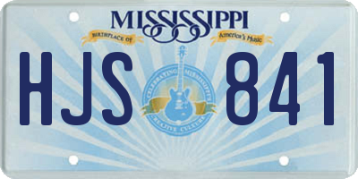 MS license plate HJS841