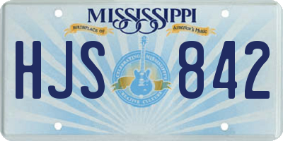 MS license plate HJS842