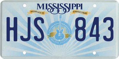 MS license plate HJS843
