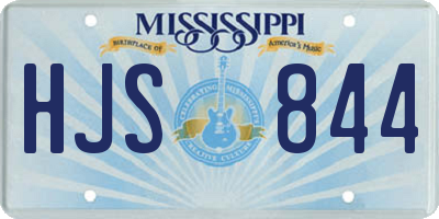 MS license plate HJS844