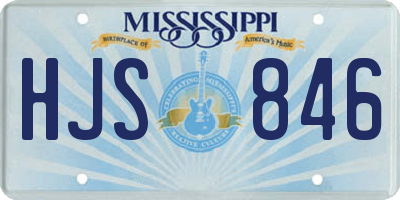 MS license plate HJS846