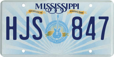MS license plate HJS847