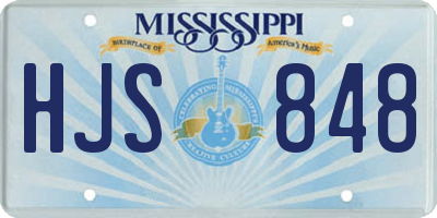 MS license plate HJS848