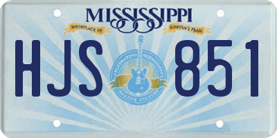MS license plate HJS851