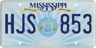 MS license plate HJS853