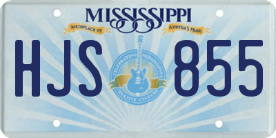 MS license plate HJS855