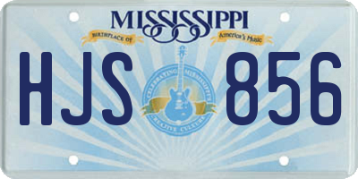 MS license plate HJS856