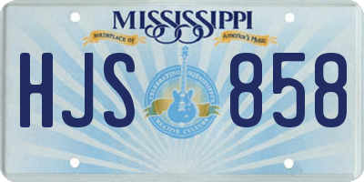 MS license plate HJS858