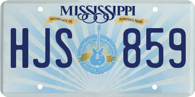 MS license plate HJS859
