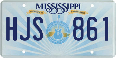 MS license plate HJS861