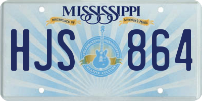 MS license plate HJS864