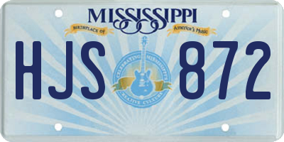MS license plate HJS872