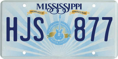 MS license plate HJS877