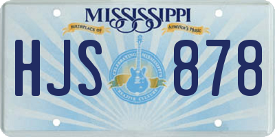 MS license plate HJS878