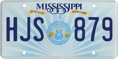 MS license plate HJS879