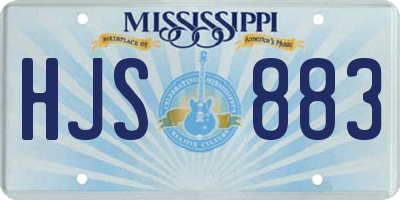 MS license plate HJS883