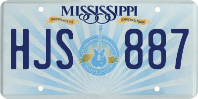 MS license plate HJS887