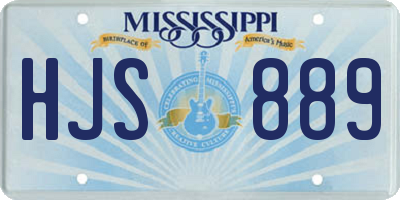 MS license plate HJS889