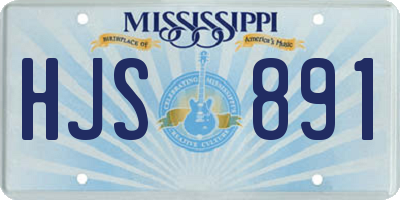 MS license plate HJS891