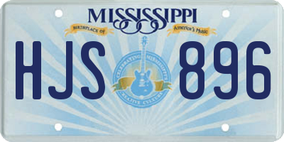 MS license plate HJS896