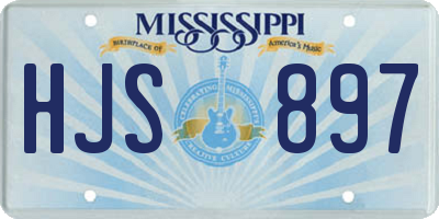 MS license plate HJS897