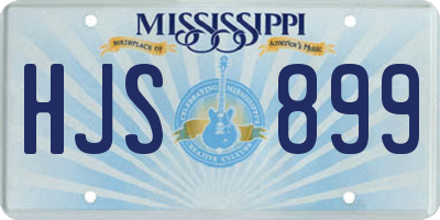MS license plate HJS899