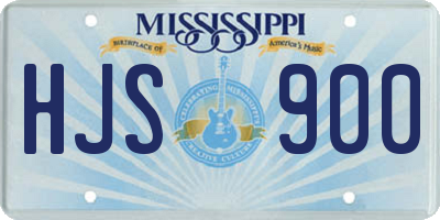 MS license plate HJS900