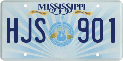 MS license plate HJS901